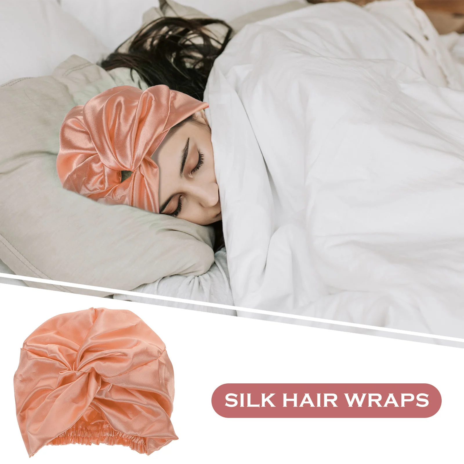 

Satin Sleep Cap for Women Silk Hair Wrap for to Prevent Frizz Hair Damage Soft Comfortable Sleeping Head Wrap