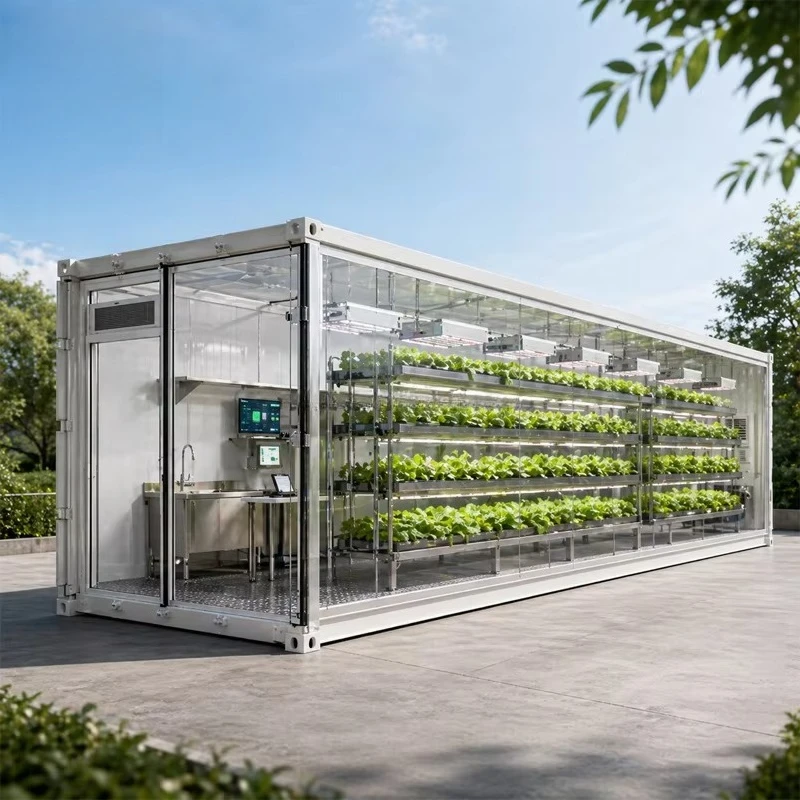 Containerized Hydroponic System for Leafy Greens Lettuce Commercial Vegetable Farming Production Solution Custom