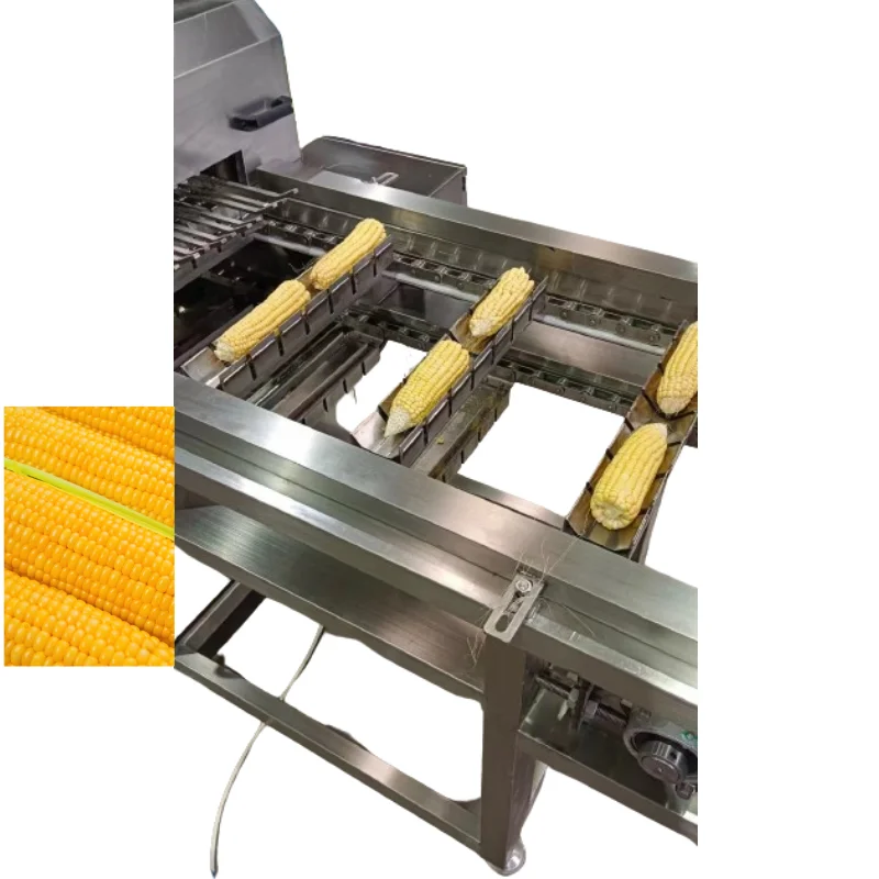 Factory Price Double Row Sweet Corn Head And Tail Cutting Cutter Machine