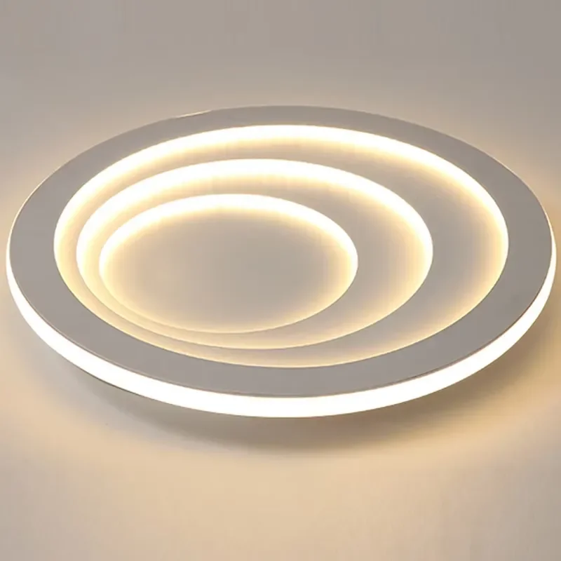 Share LED Ceiling Light White Pendant Lamp Chandelier Round for Living Room & Bedroom