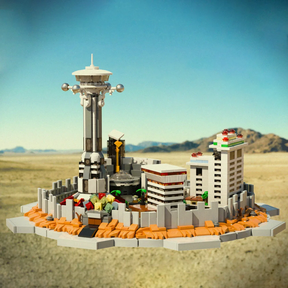 لعبة مكعبات بناء MOC New Vegas the Strip على الطراز الغريب لعبة الطوب للهندسة المعمارية في الكازينو هدية للبالغين #1