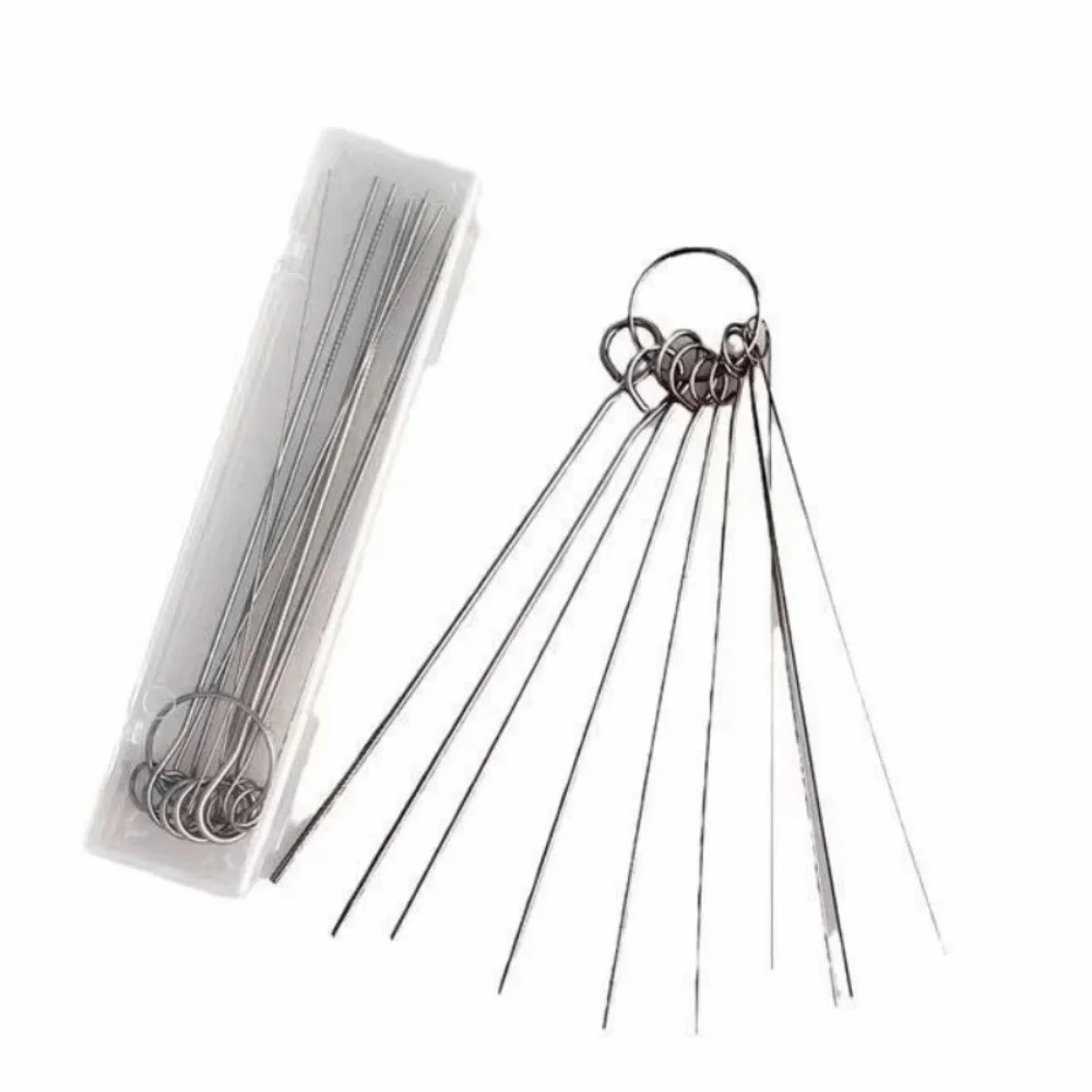 10Pcs/Box 0.4-1.6mm Stainless Steel Through-Needle Cutting Welding Shower Cleaning Tool Stainless Steel Needle Brushes Set
