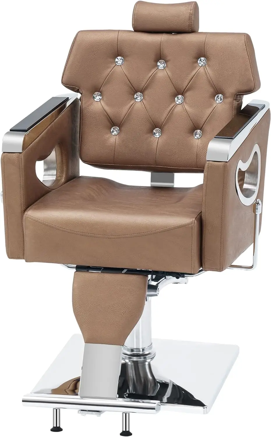 

Barber Chair Reclining Salon Chair for Hair Stylist, Antique Hair Spa Salon Styling Beauty Equipment