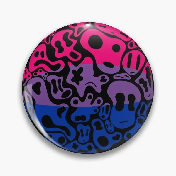 Bi Pride Ghost Bubble  Soft Button Pin Women Fashion Cartoon Gift Lover Brooch Cute Collar Decor Badge Jewelry Hat Lapel Pin