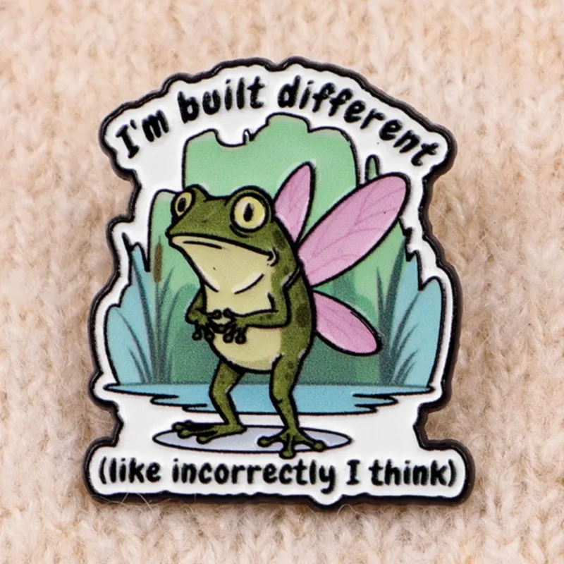 Quote Enamel Pin Cute Frog Cat Dog Cartoon Character Lapel Brooch Badge Backpack Hat Clothes Decor Novelty Gift Accessories - view 6