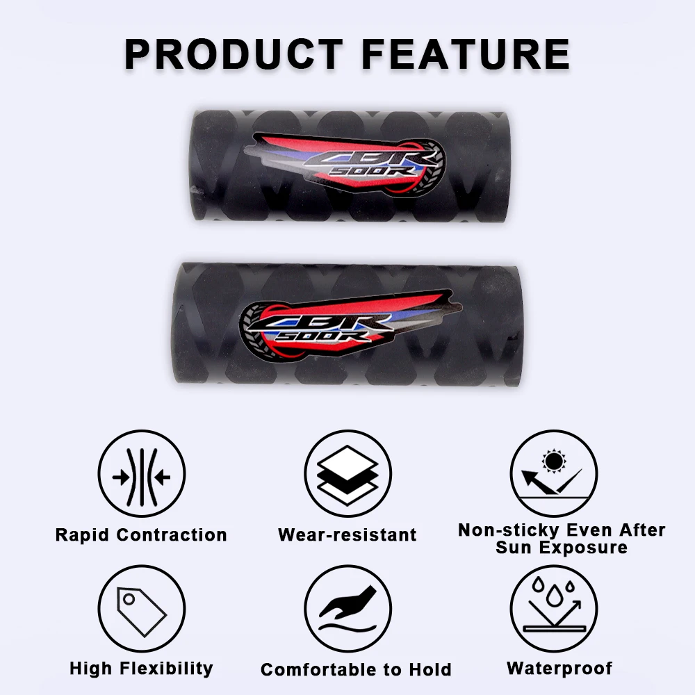 For Honda CBR500R CBR 500 R CBR500 500R 2013-2025 Motorcycle Handlebar Rubber Gloves Heat Shrinkable Grips Cover Accessories