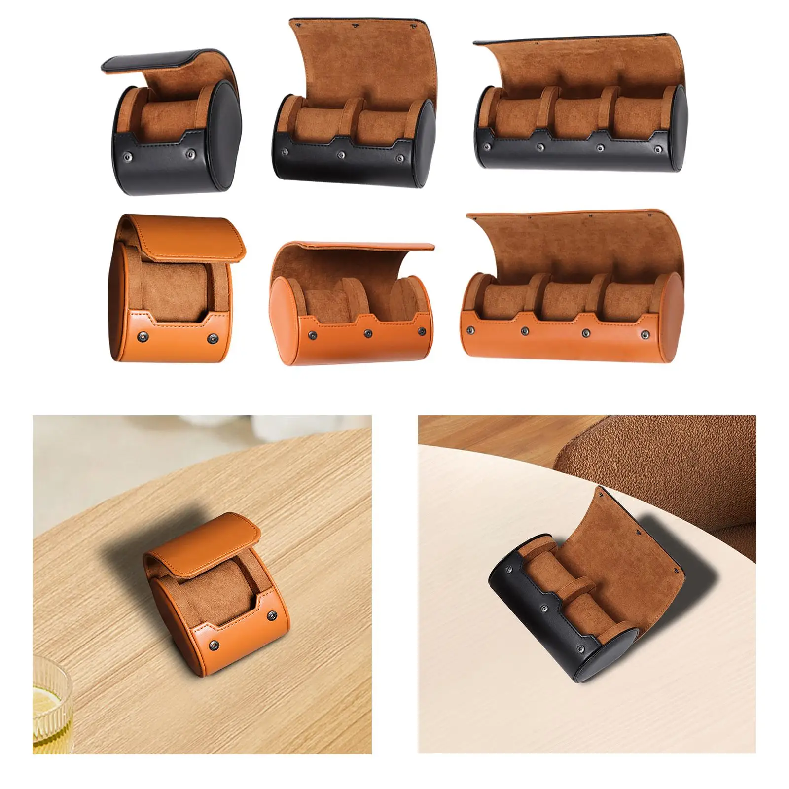 Watch Display Case Timepieces Roll Box Solid Scratch Resistant Portable Handheld