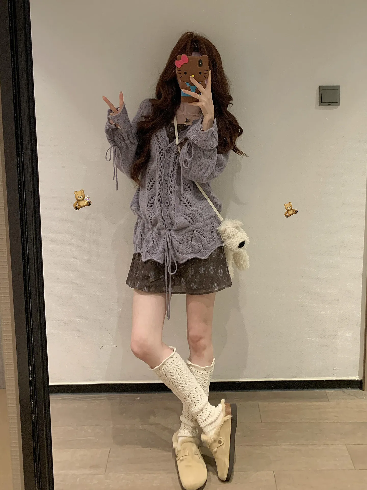 Unique Beautiful Knitted Sweater Cardigan Women's Spring Fashion Korean Style Loose Fit Long Sleeve V-Neck Breathable Top