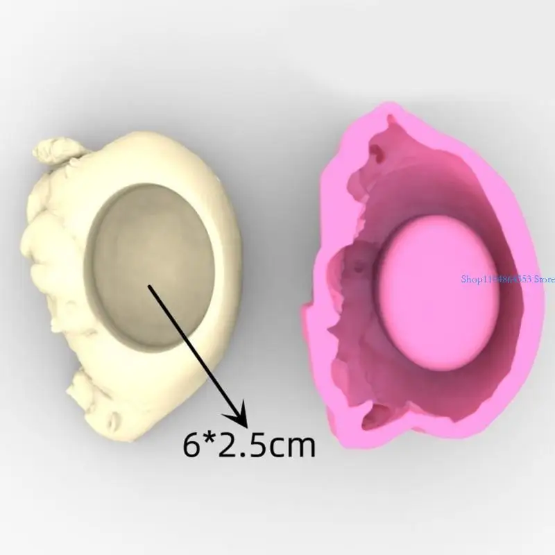 

652F Sleeping Animal Planter Vase Moulds Cements Mould Silicone Material for Hand-Making Plant Flowerpot