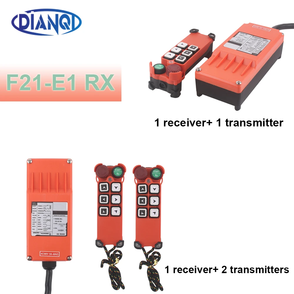 

380V 12V 24V 220V Industrial remote controller switches Hoist Crane Control Lift Crane F21-E1 RX