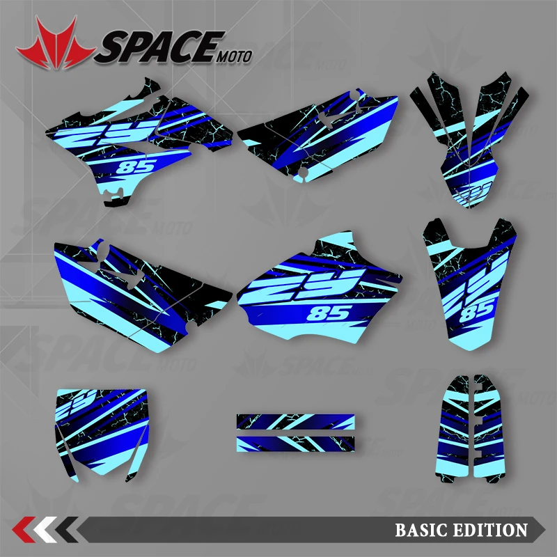 

SPACE For Yamaha YZ85 YZ 85 2015 2016 2017 2018 2019 2020 2021 Graphics Background Decals Stickers Kits