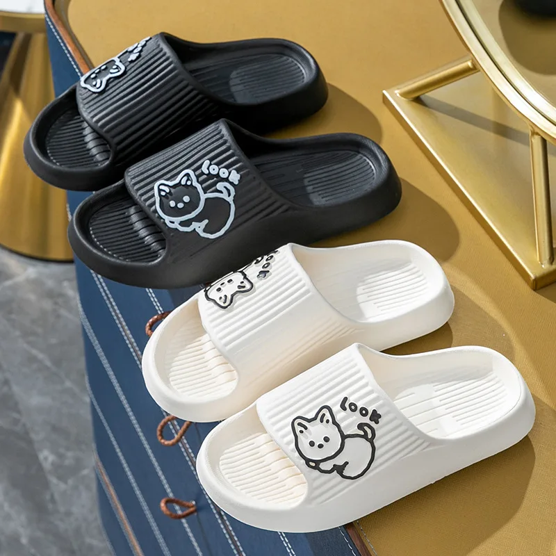 شبشب صيفي منصة الحمام عدم الانزلاق المنزل الدب الكرتون الوجه يتخبط الشاطئ شبشب نسائي الصنادل الشرائح داخلي في الهواء الطلق 2023