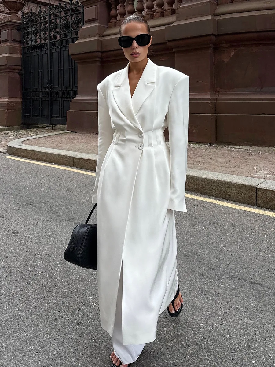 

Bornladies Women's Extended Suit Jacket Women's Autumn Winter Waist Slimming Suit Female Fashionable Commuter Suit