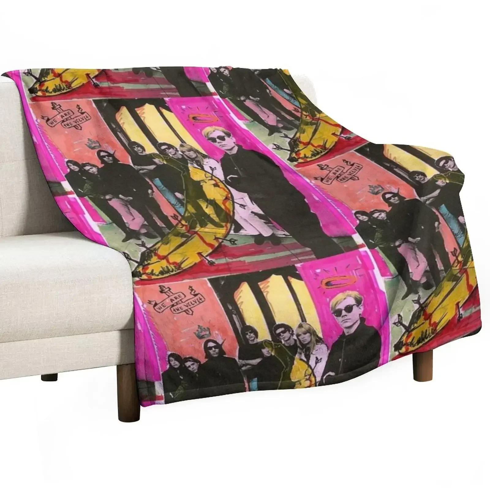 

Andy Warhol and the Velvet Underground Throw Blanket Travel Beach Blankets