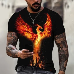 Phoenix T-Shirts 3D Printed Streetwear Men Women Fashion Oversized Short Sleeve O-Neck T Shirt Harajuku Kids Tees Tops Clothing