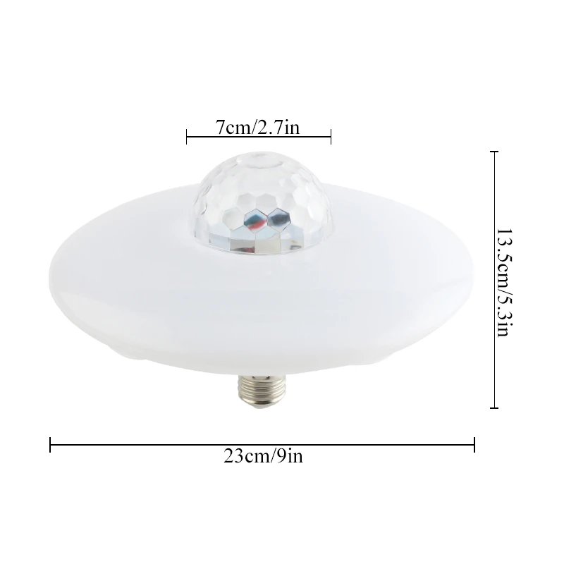 UFO Smart Music Light Bulb LED سمّاعات بلوتوث مع 24 مفتاحًا للتحكم عن بعد ستبليس يعتم لمبة الموسيقى
