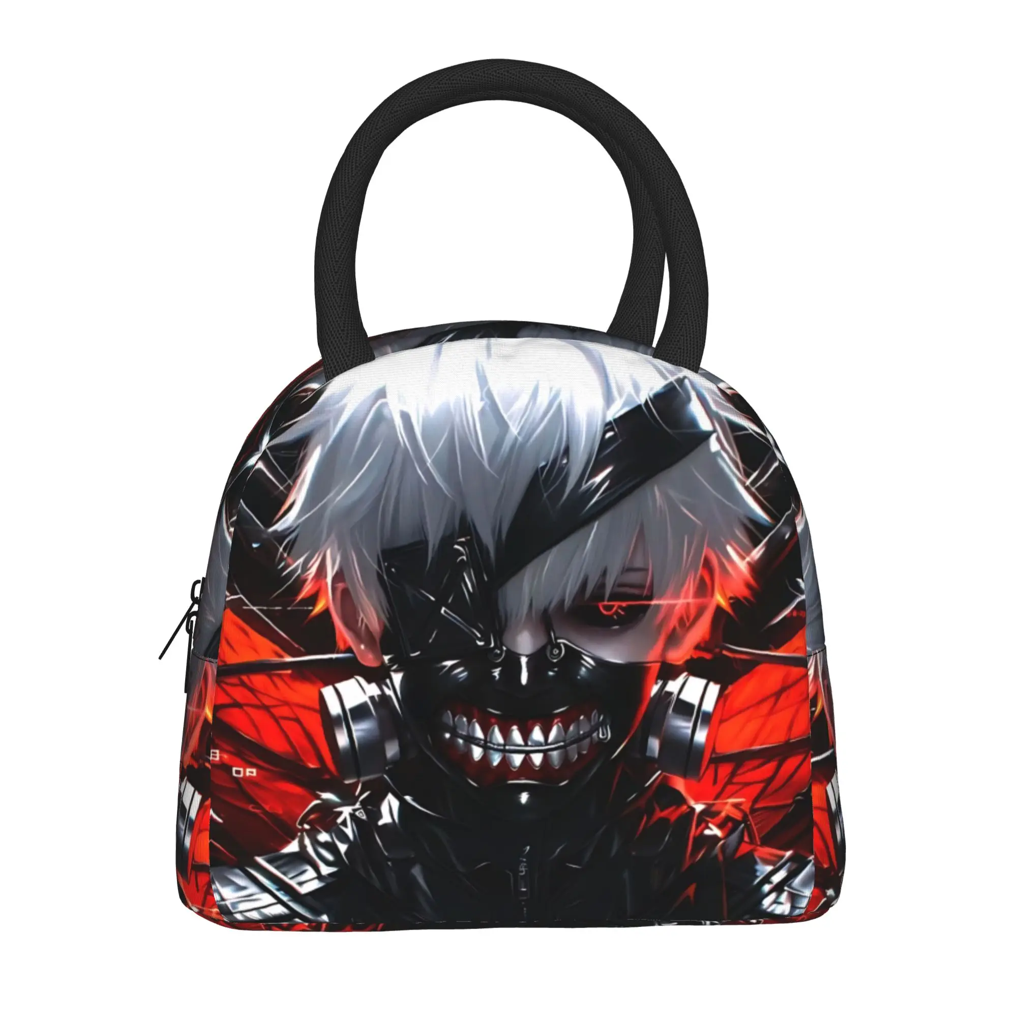 Halloween Tokyo Ghoul Kaneki Insulated Lunch Bag Insulation Bento Pack Rice Bag  bolsa Student Bento Lunch Handbag Insulation