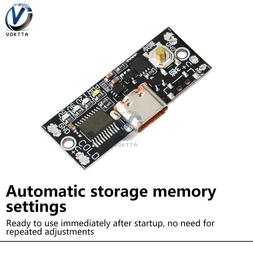 PD2.0 PD3.0 QC3.0急速充電デコイ 5V 9V 12V調整可能冷却ファンメインコントロールボード デュアル出力ポート スイッチ付きType-C