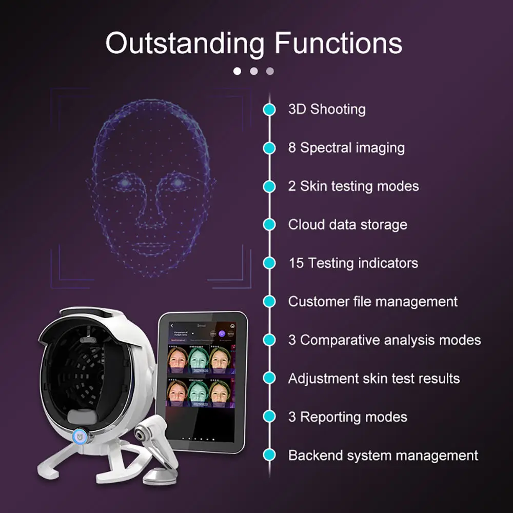 High-End Customization Full Face 3DAI Skin Analysis Machine, Deep Analysis and Dynamic Status Monitoring Personalized Skin Care