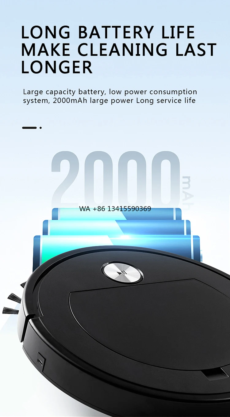 

3 in 1 App-Controlled Robot Vacuum Cleaner Wet Mop & Sweeping with Dry Function Electric Vacuum Cleaner with Water Tank