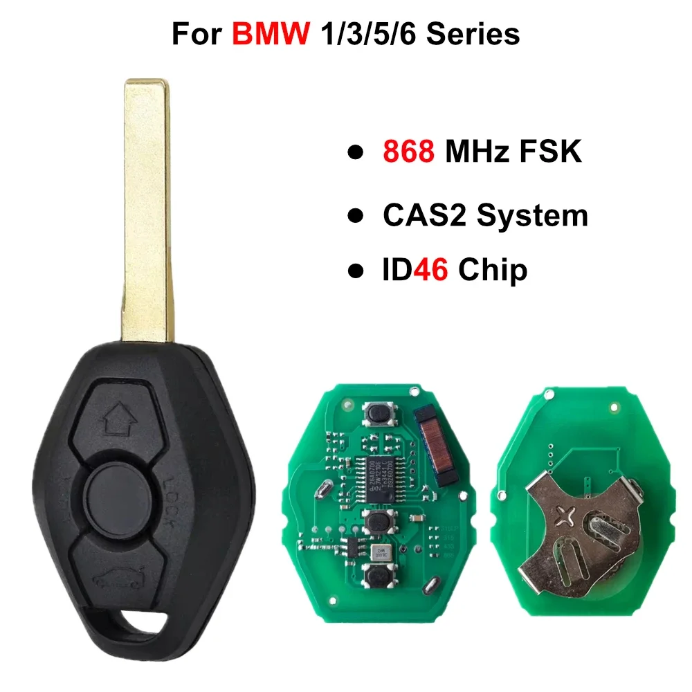 CAS2 Remote Key Replacement 2 Track  5WK49125 5WK49147 For BMW 1 E87 3 E46 5 E60 E61 6 E63 E64 X5 E70