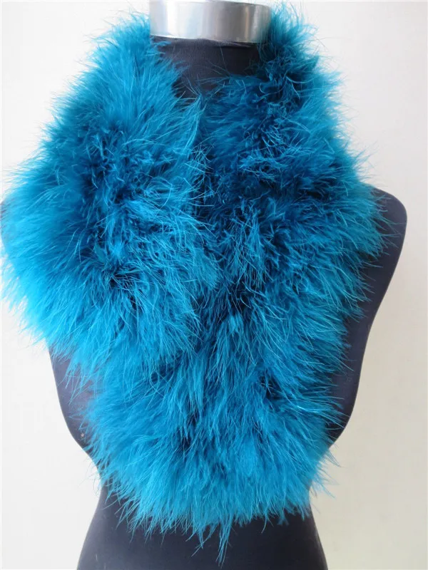

Genuine Ostrich Feather Fur Scarf for Women Winter Warm Collar Fluffy Lady Coat Decoration Accessory