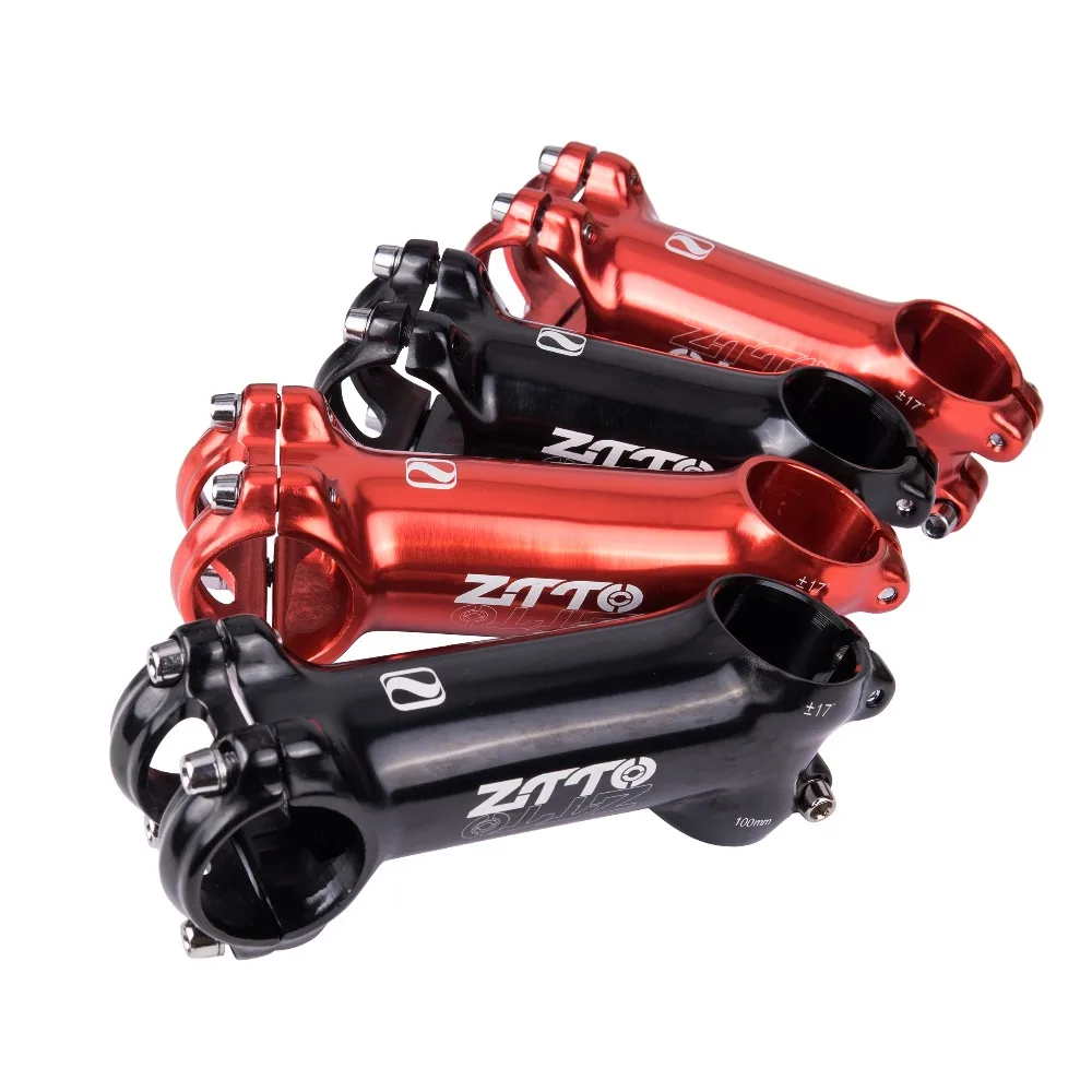 ZTTO Polished Stem 90mm 100mm 17 Degree High-Strength Lightweight 31.8mm For XC Trail MTB Mountain Road Bike Glossy Bicycle Part