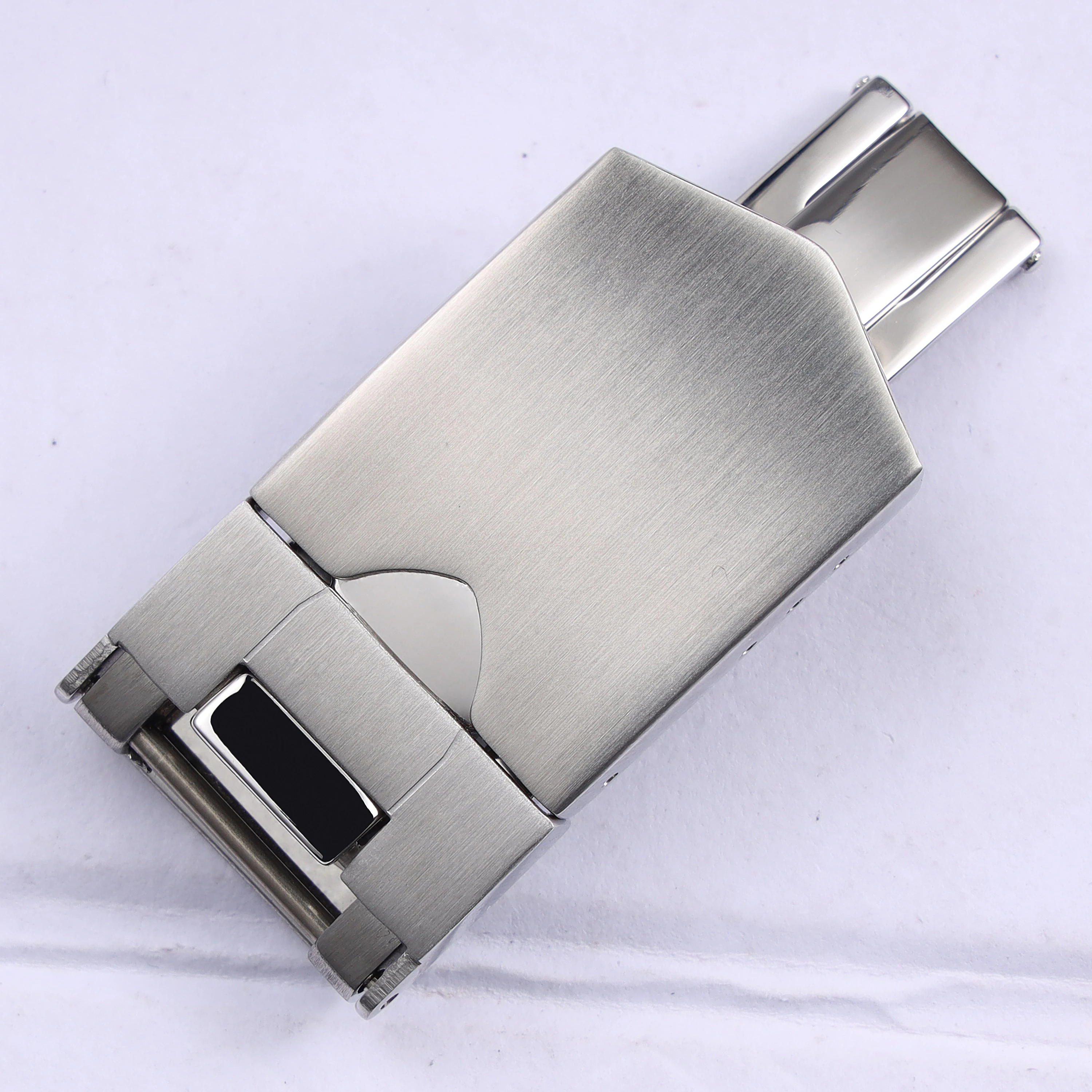 

high quality 6.5*18mm silver stainless steel deployment clasp for Tudor Black Bay solid metal folding buckle