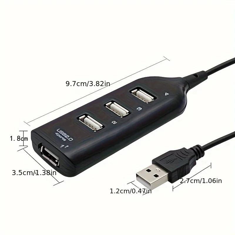 2.0 4-Port-Leistungsplatine, Hub, 4-Port-HUB-Hub, USB-Computer, Vier-Port-Hub, Ein-Drag-Viertel-Pointer, 1-Drag-4-Konverter-Expander