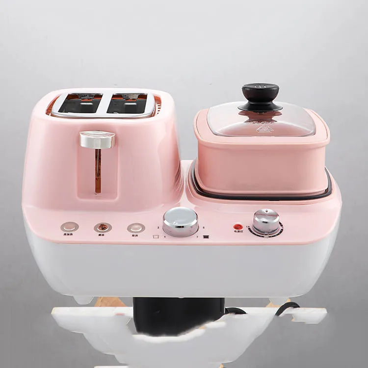 multi function breakfast maker 3 in 1 machine with toast oven  coffee pot frying pan