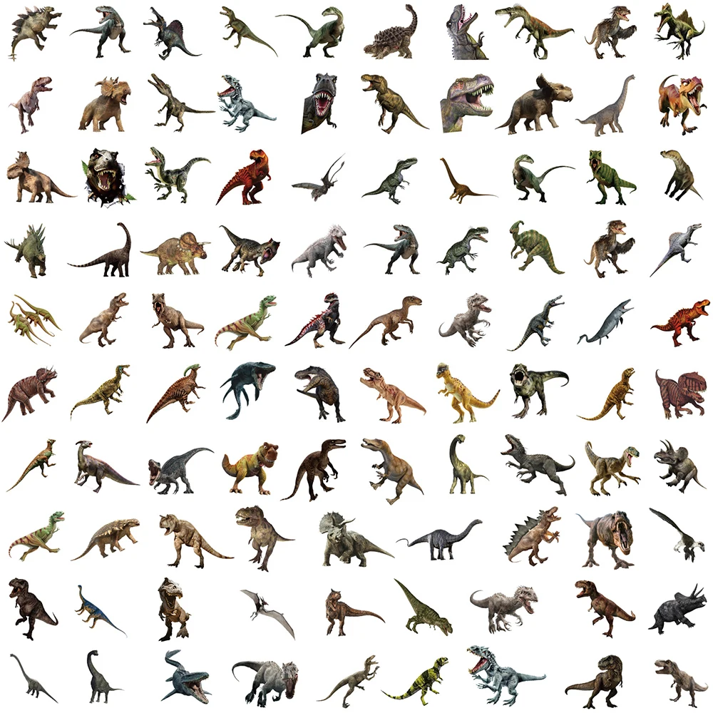 10/30/50/100 Stuks Jurassic Dinosaur Cool Stickers Graffiti Speelgoed Voor Jongens Kids Diy Koelkast Skateboard telefoon Notebook Pvc Auto Sticker