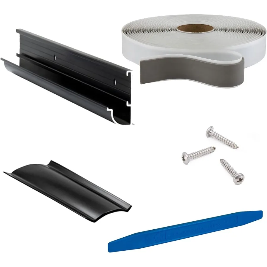 

Оделка дождевой желоба RecPro RV для использования на открытом воздухе с вариантами черного или белого цвета, 92-дюймовые алюминиевые накладки, прочные и погода-R