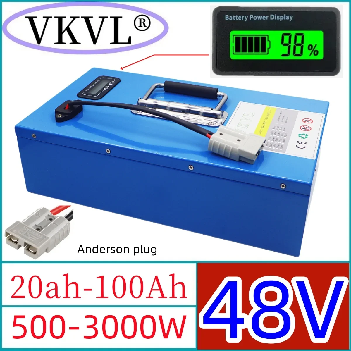 New 48V electric vehicle, lithium battery, electric motorcycle, tricycle, 48V20-100AH, large capacity, ultra long range