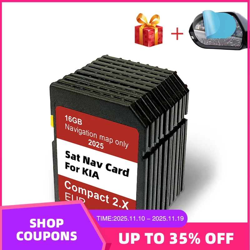 

Sat Nav 16GB SD Card Update Maps EU RU UK GPS Navigation 2025 for KIA Compact 2.X Venga/Ceed/Sportage/Rio/Picanto/Optima/Sorento