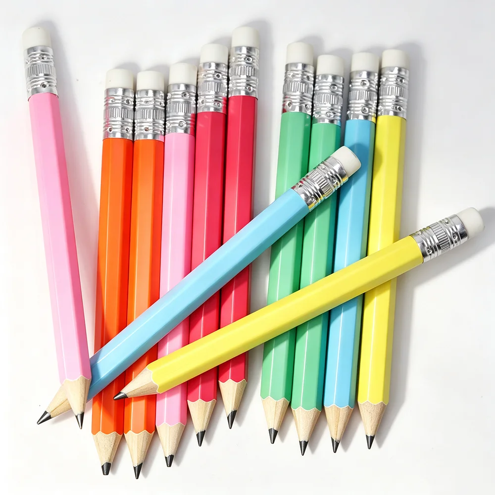 12pcs Rainbow Mini Pencils, Bridal Shower Game Pencils, Mini Pencils, Golf Pencils, Wedding Pencils, Shower Favor