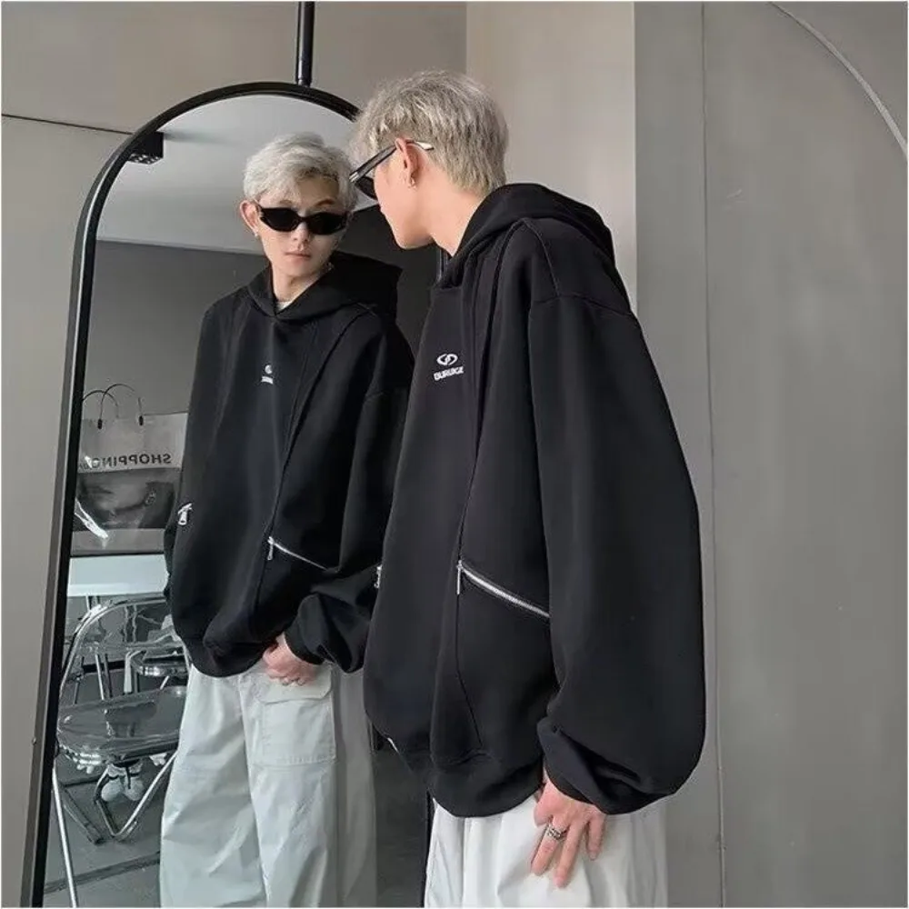 New America Hoodie Men Loose Hoodie Sweatshirt Autumn Winter Long Sleeve Tops Hooded Jackets Hip Hop Trend Harajuku Streetwear