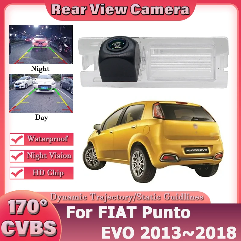 

Камера заднего вида 1080x720P HD для FIAT 500L 500LTrekking 500L Living 500L MPW 2012~2019 Punto EVO 2013~2018 Автомобильный монитор заднего вида