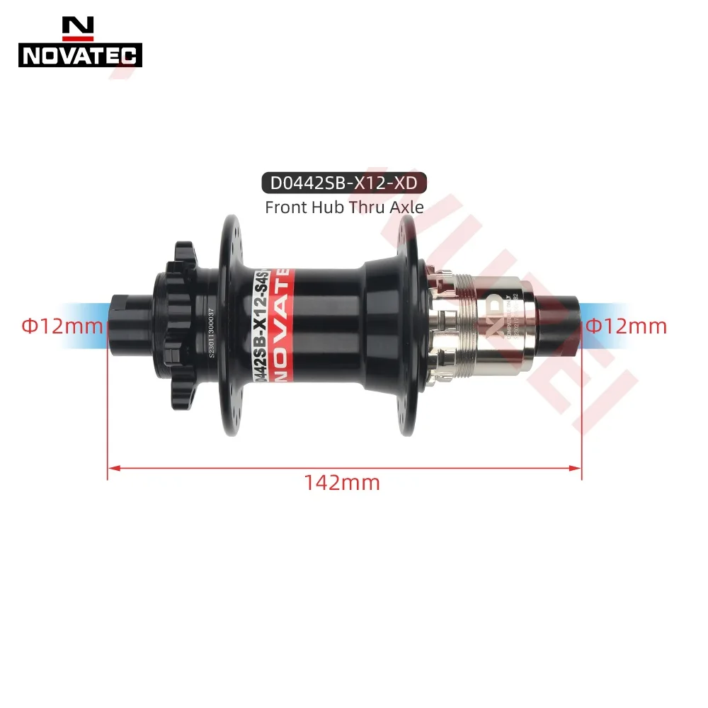 NOVATEC 32H XD Mountain Bike Rear Hub 10X135mm/12X142mm/12X148mm Quick/Thru Axle/BOOST Cube MTB Bike hub For Sram XD Hub