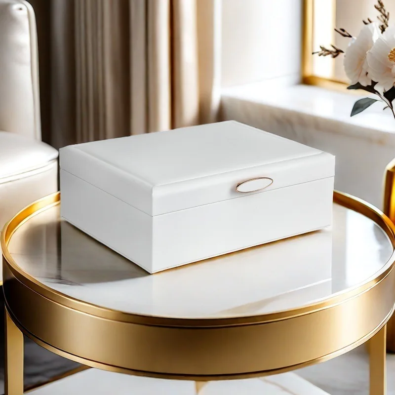 

Multifunctional compartmentalized belt hanging bag design jewelry box storage box. Double-layer for easy organization cases