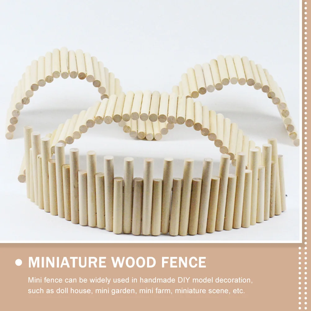 

Miniature Wooden Crafts Fence Small Wood Diy House Garden Decor, Micro Landscape Accessories, Mini Fence Prop