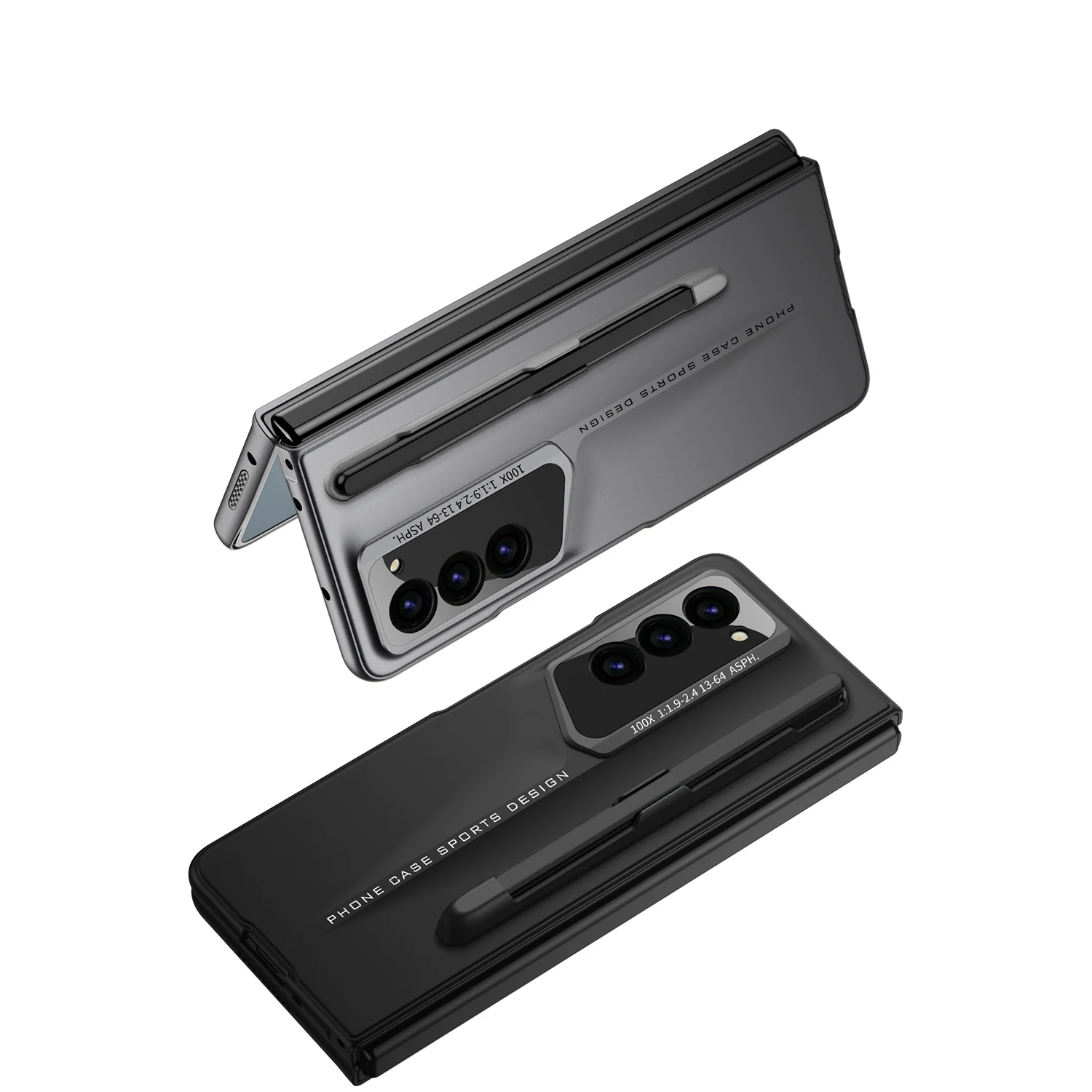 Luxury Ultra Thin Frosted Pen Slot Case for Samsung Galaxy Z Fold 6 with Tempered Film Optional Touch Pen Protection Hard Cover