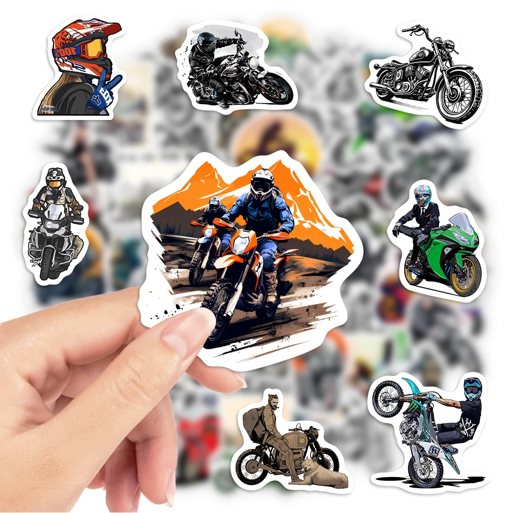 Motorcycle Bikes Racing Stickers Helmets Drivers  DIY Toy Waterproof Decal for Laptops Phones Scrapbooking Luggage Decorative