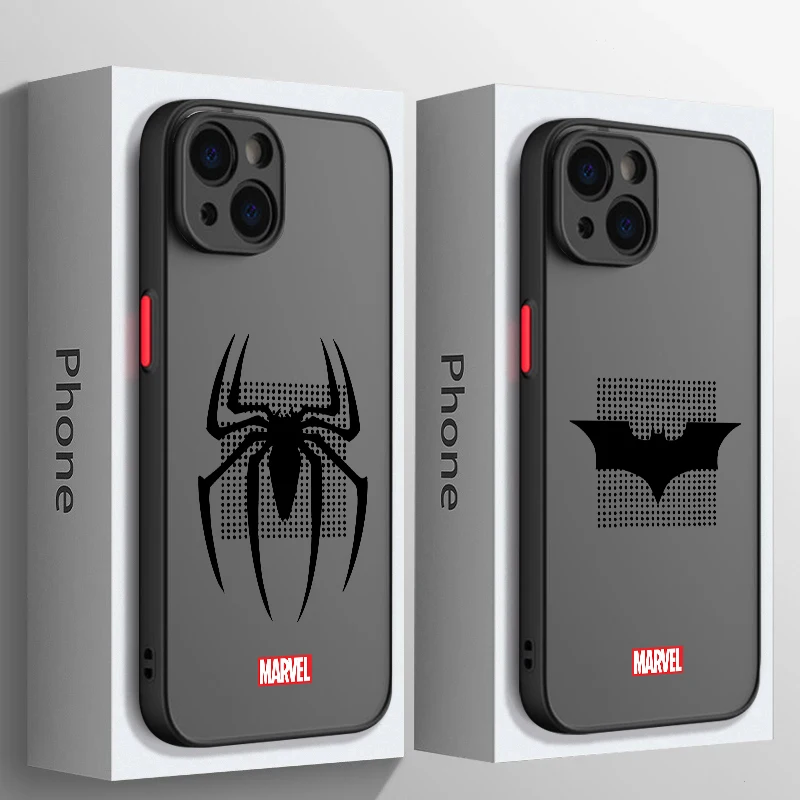 Casing Ponsel Logo Marvels Spider-Man Irons-Man untuk Oppo Reno8 Reno7 Reno6 Reno5 Reno4 Reno3 Reno2 T Pro 4G 5G Matte Jernih