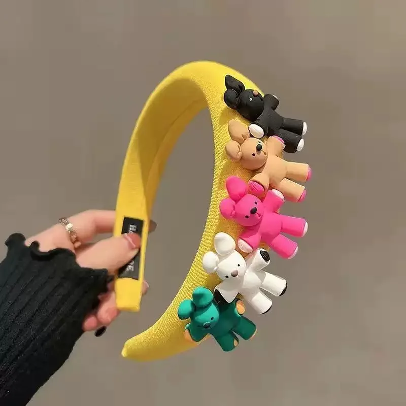 Süßes, schlichtes, farbiges, großes Blumen-Haarband, Kaninchen-Stirnband, geeignet für Haarstyling, Mädchen-Haarschmuck, Party- und Urlaubsgeschenke – Detail 8