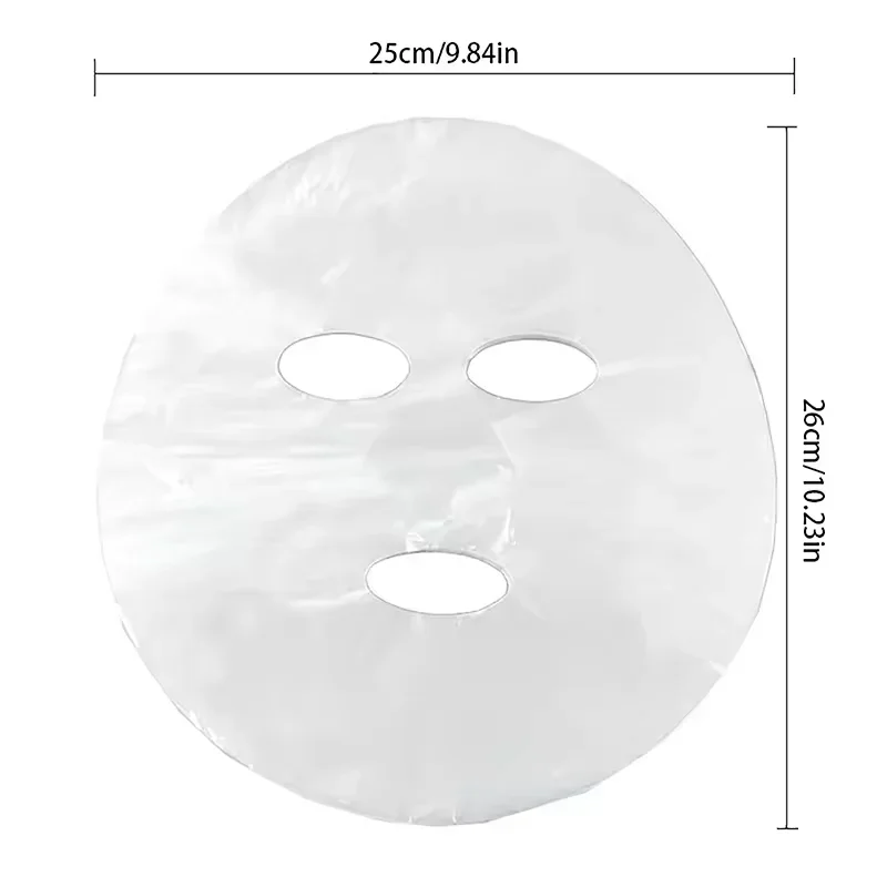 Máscaras descartáveis envoltório rosto filme plástico rosto cheio máscara de limpeza pescoço adesivos papel transparente diy beleza facial ferramenta cuidados com a pele