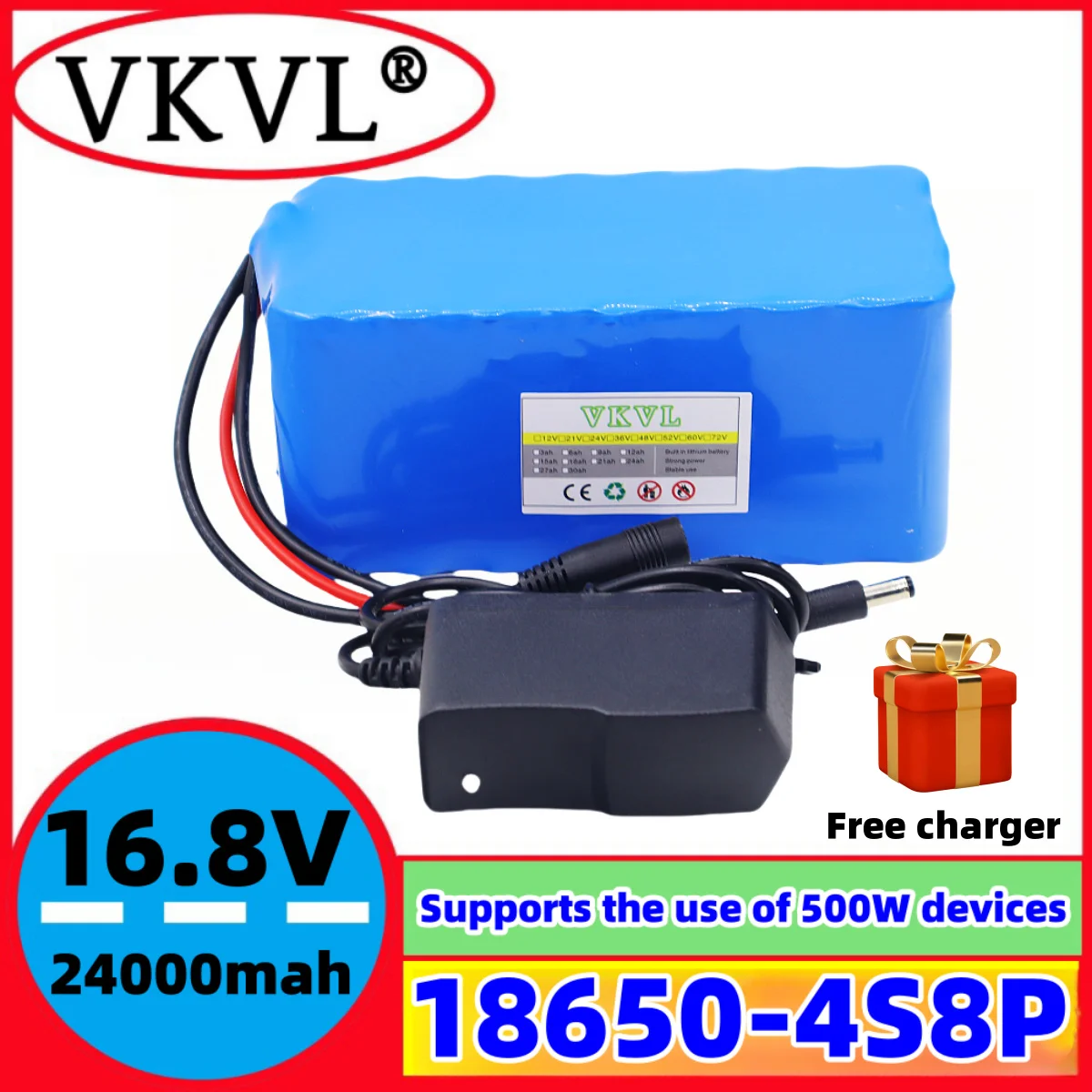 

14.8V24000mah 4S 8P built-in BMS lithium-ion battery pack suitable for high-power solar power tool batteries in 16.8V equipment