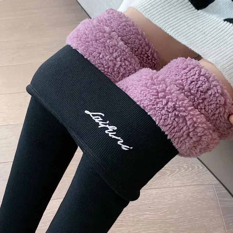 Extra-thick Cloudy Fleece Leggings Women Outside Wear Winter Padded and Thickened Warm Trousers High-waisted Large Size