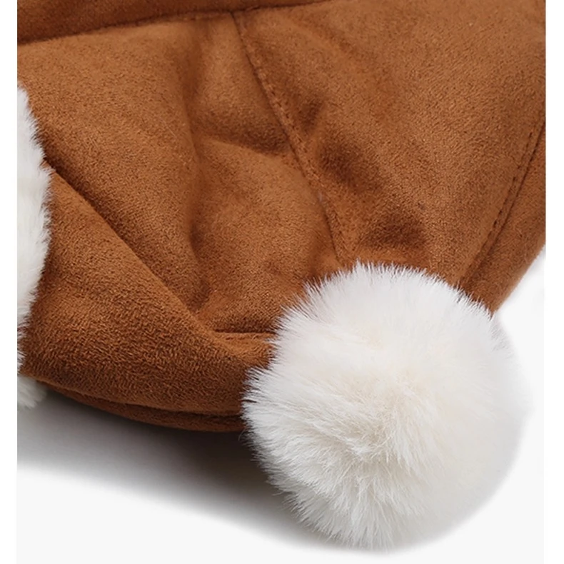 1-4歳 冬用 キッズ ベビー 男の子 女の子 ロシア風帽子 ファーボール付き 耳付き 厚手 暖かい帽子 プラッシュ 子供用 フライングキャップ ボンバーハット