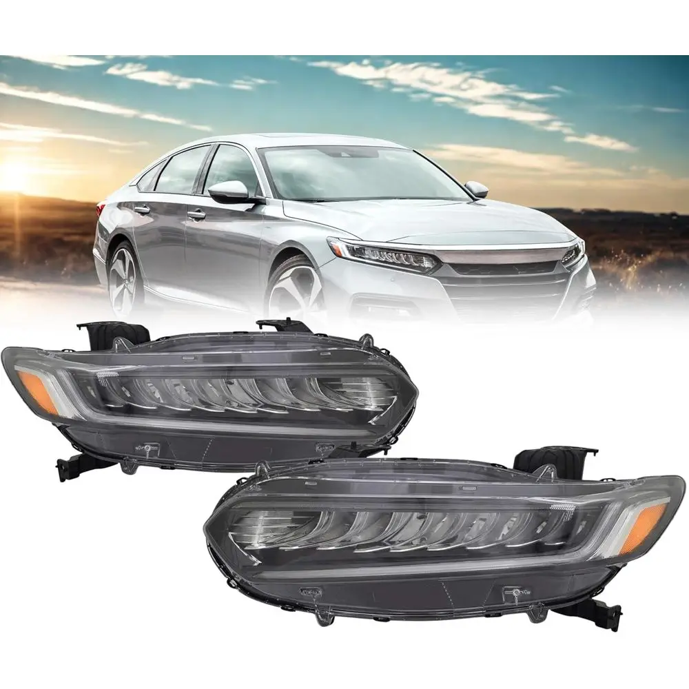 

Светодиодные фары в сборе, совместимые с Honda Accord 2018-2020 Touring, левая и правая стороны, сертифицированные светодиодные лампы, включая светодиодные лампочки.