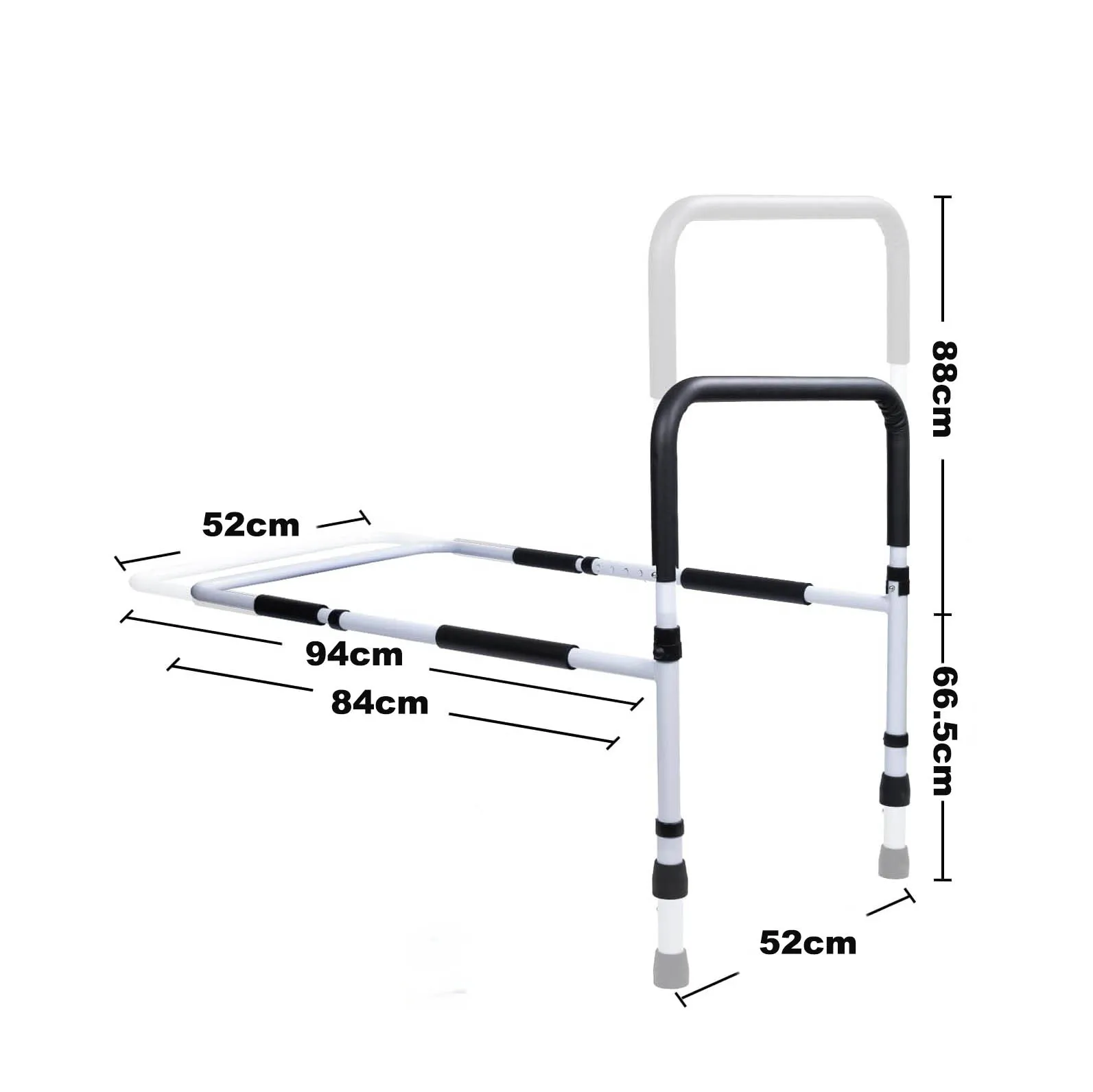 معدات العناية المنزلية الكبيرة، مقبض مساعد السرير العالمي، حاجز سرير أمان قابل للفصل لكبار السن #3